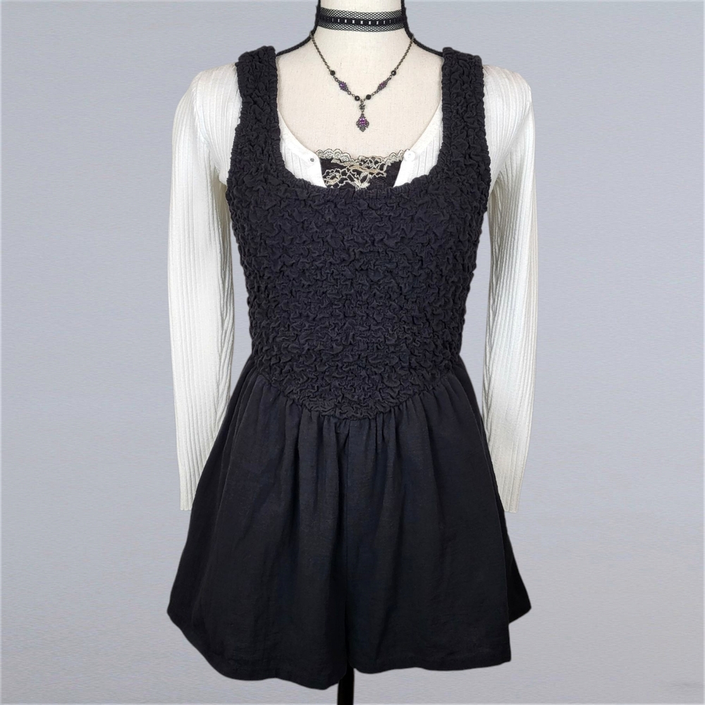 Free People Black Juliette Romper